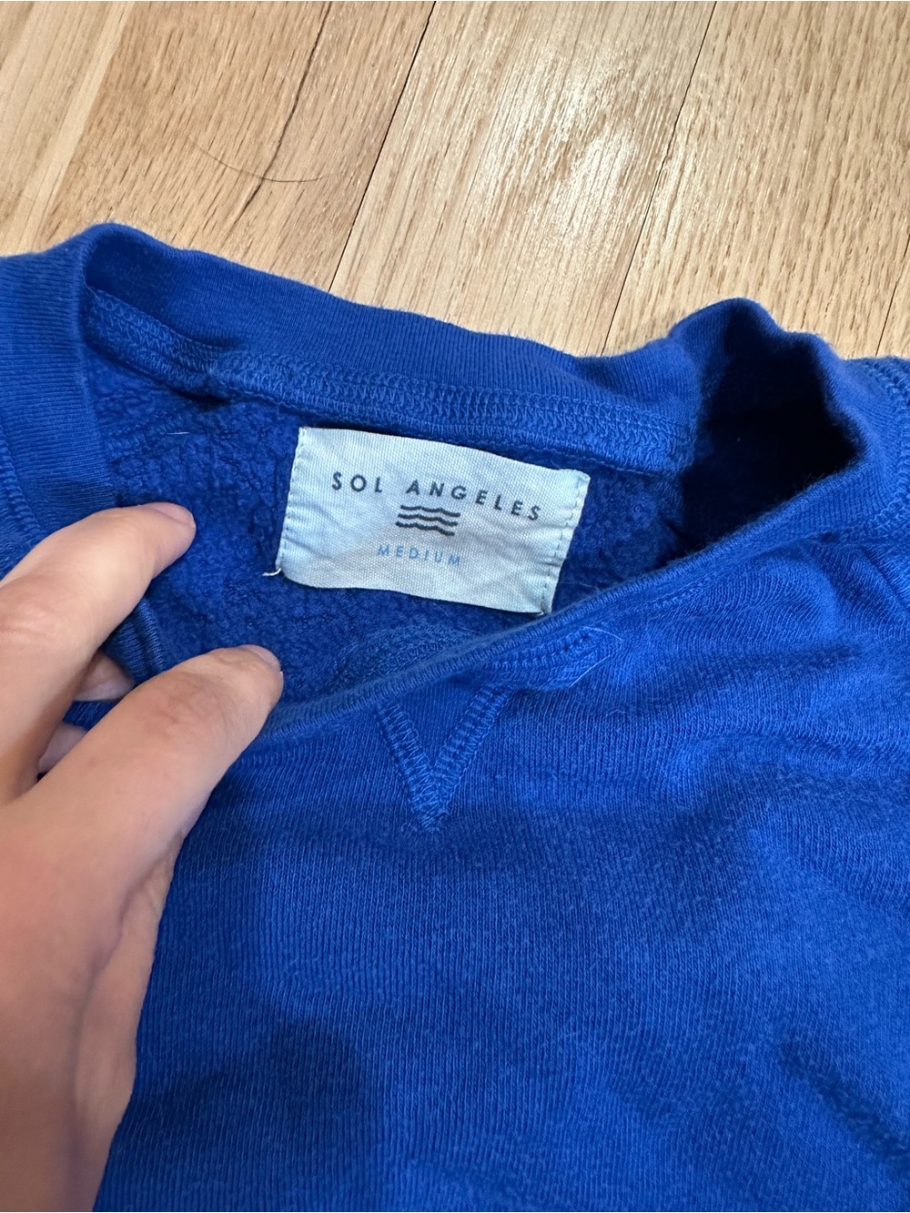 Sol Angeles Wave Essential Jogger and Sweatshirt Set in Cobalt Blue - Picture 7 of 7